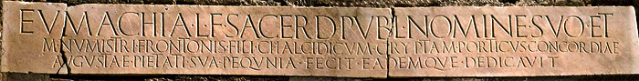 inscription on Eumachia's building
