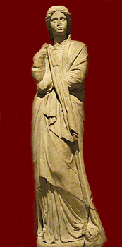 funerary statue of a  matrona